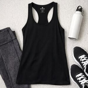 90 Degree by Reflex Black Racerback Tank Top Medium Athletic Workout
